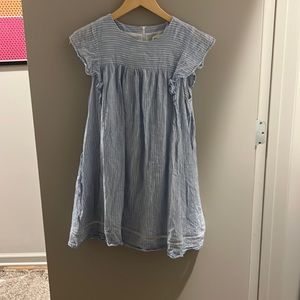 Listicle baby doll dress. Blue and white striped